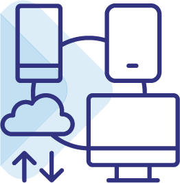 ICT-based mobile work icon